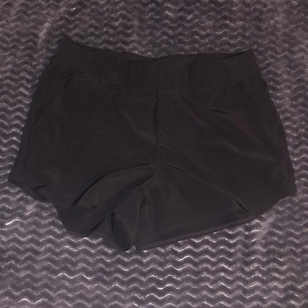 Black Polyester Woven Short